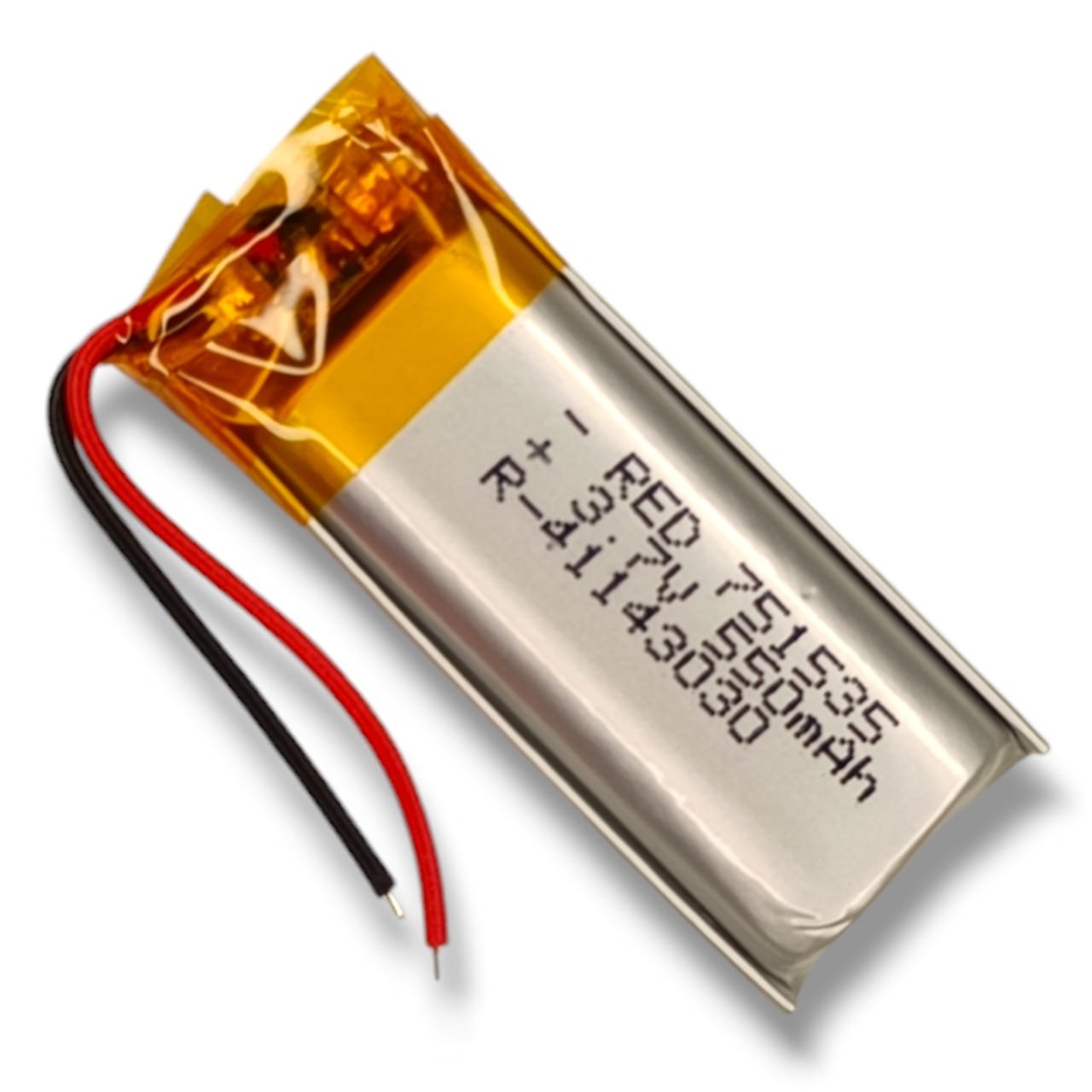 3.7V 550mAh 751535 Li-Po Battery | High-Capacity Rechargeable Power Cell for Portable Gadgets