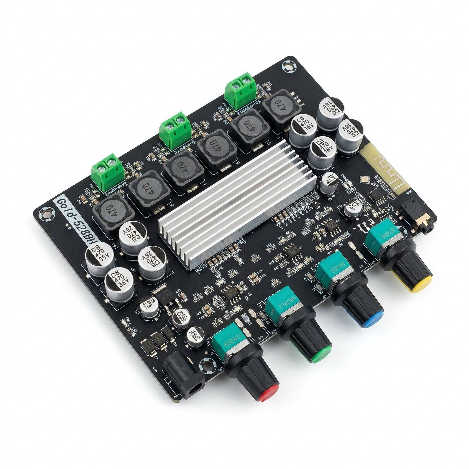 Original Gold 528BHV 2.1 Channel Amplifier Board – Dual TPA3116D2 200W (50W+50W+100W) Bluetooth 5.0
