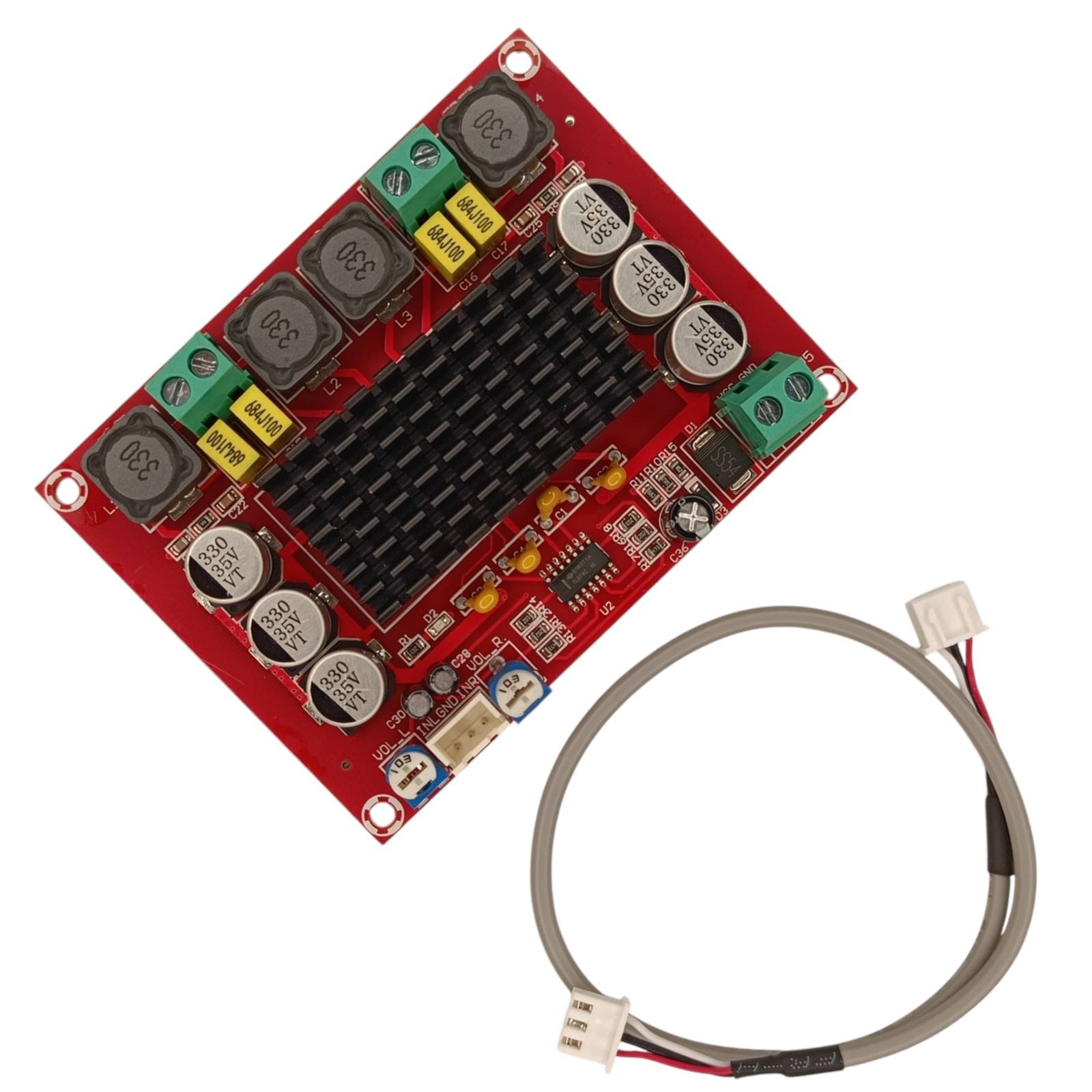 CAAV-3116S 100W Dual Channel Digital Power Amplifier Board DC 12V-24V High Power Stereo Audio Module