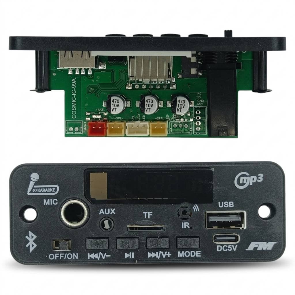 Cosmic IC 99A 5V Bluetooth Kit Wireless HI-FI Stereo Amplifier Circuit Board with Type-C DC5V, Karaoke Mic & Dual Speaker Output