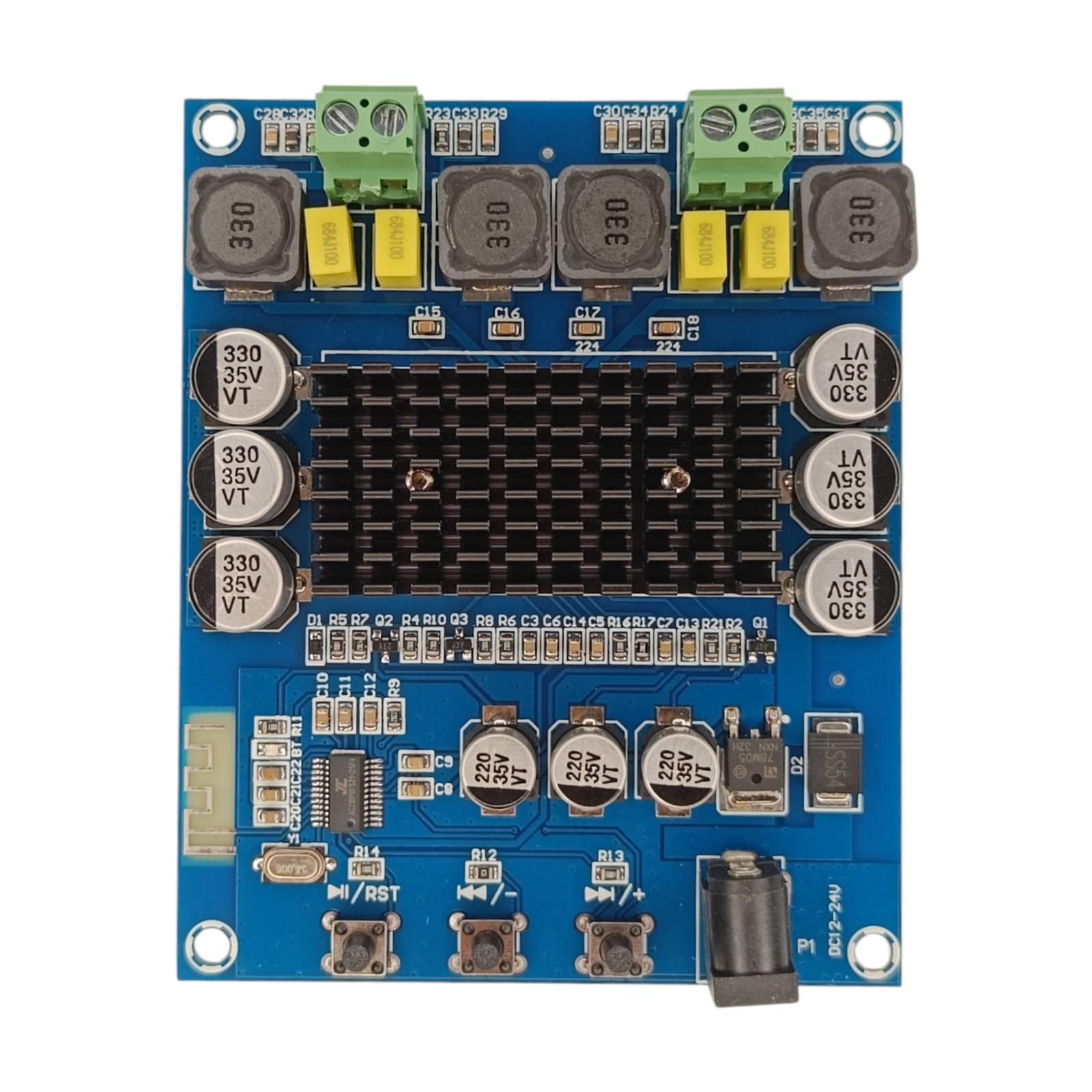 CA-3168 Bluetooth 5.0 Dual Channel Stereo Digital Amplifier Board - 10W+10W Class D Audio Module for DIY Speakers