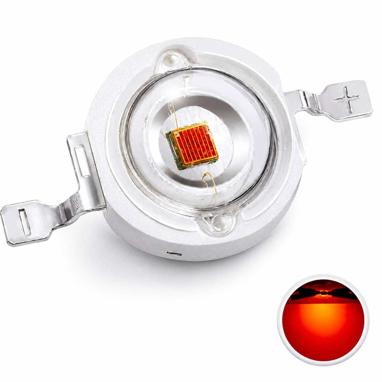 3W Red High Power SMD LED Chip | Light Emitting Diode Bulb Lamp (620nm)