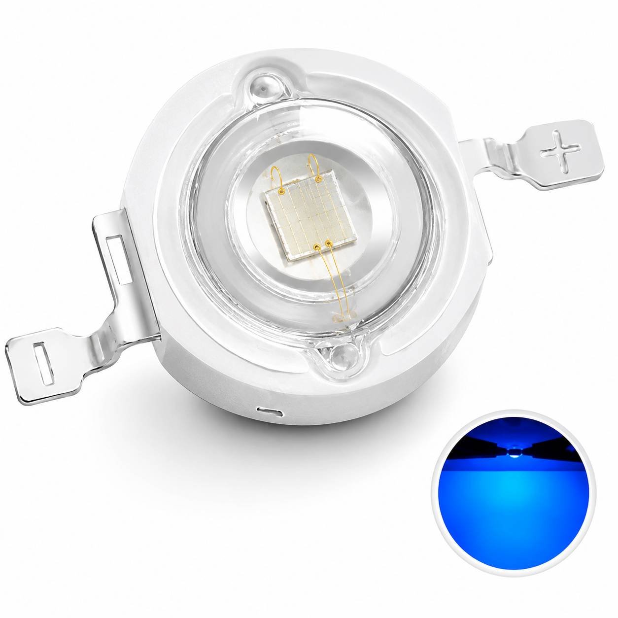 3W Blue High Power SMD LED Chip | Light Emitting Diode Bulb Lamp (460nm)