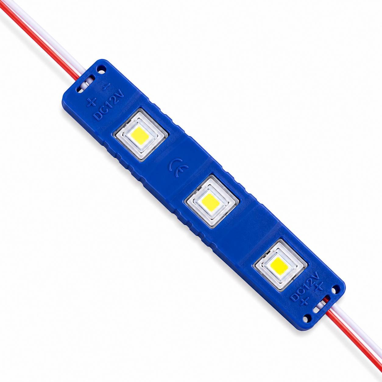BulkyBaba 12V 3W Blue LED Module - Waterproof High-Intensity Decorative Light
