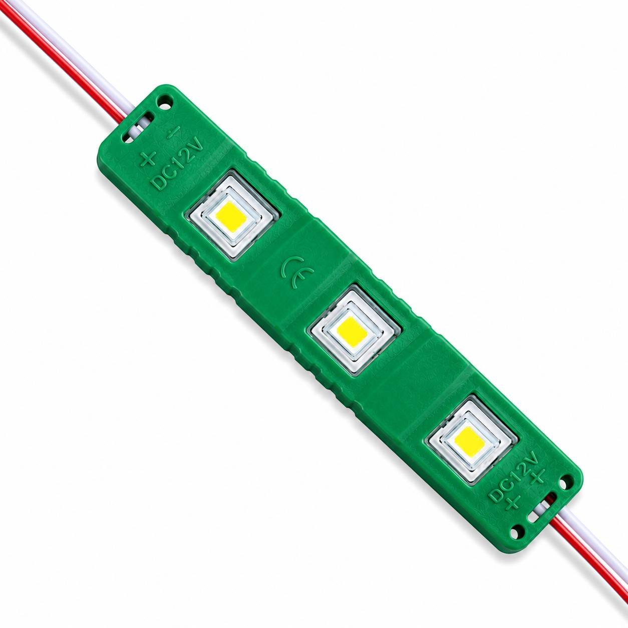 BulkyBaba 12V 3W Green LED Module - Waterproof High-Intensity Decorative Light