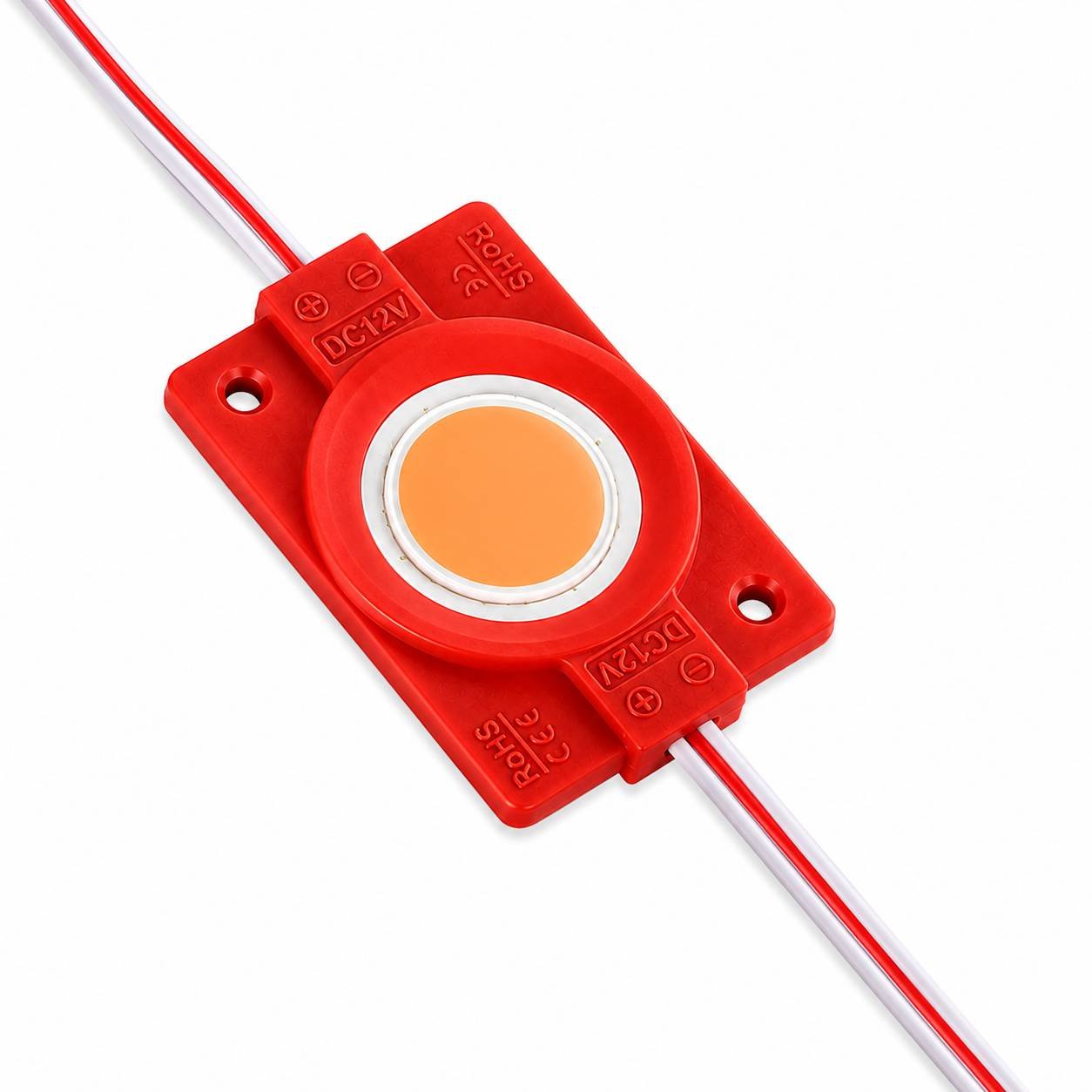 BulkyBaba 12V 5W Red Coin LED Module - Waterproof High-Brightness COB Decorative Light