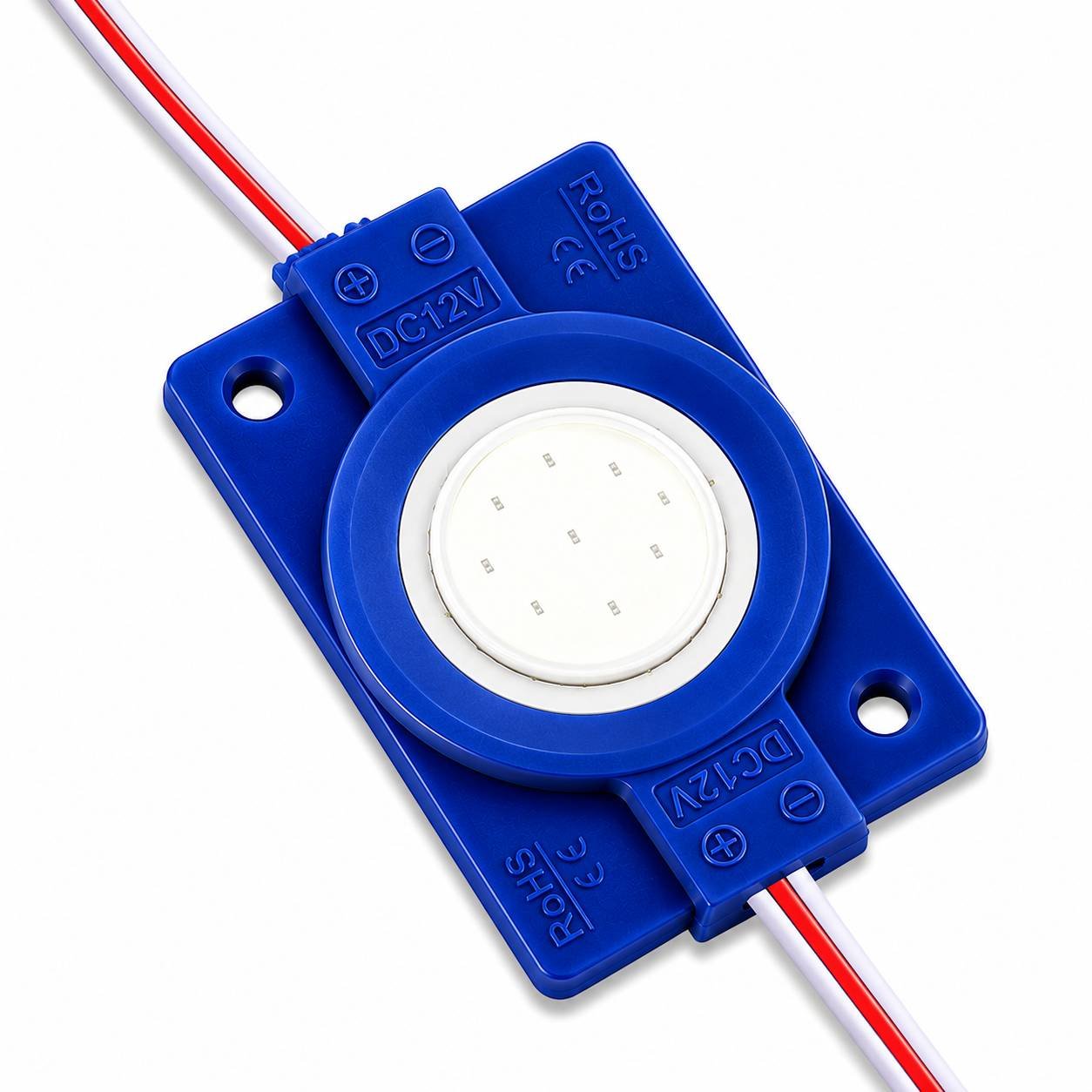 BulkyBaba 12V 5W Blue Coin LED Module - Waterproof High-Brightness COB Decorative Light