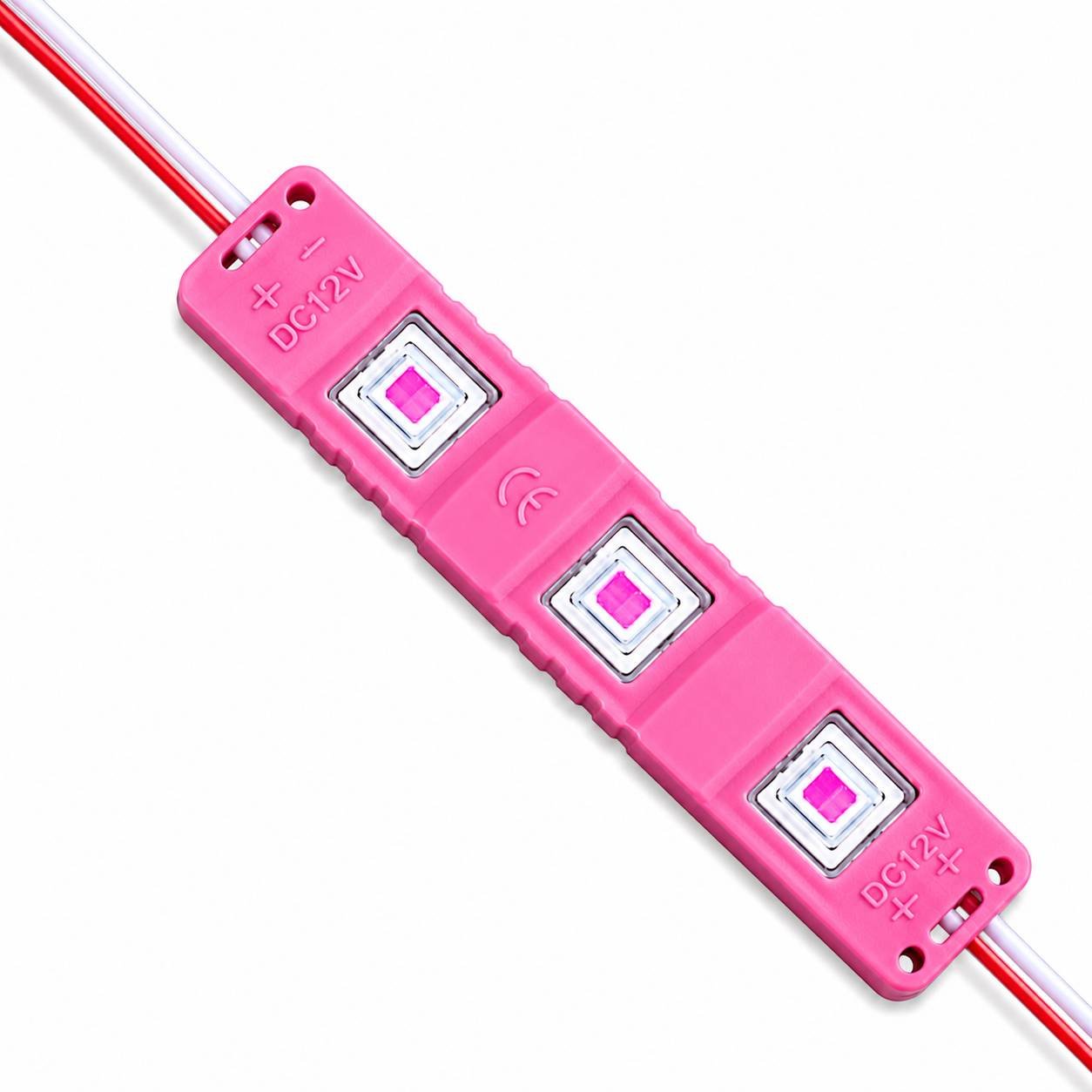 BulkyBaba 12V Pink LED Module - Waterproof High-Intensity 3-LED Decorative Light