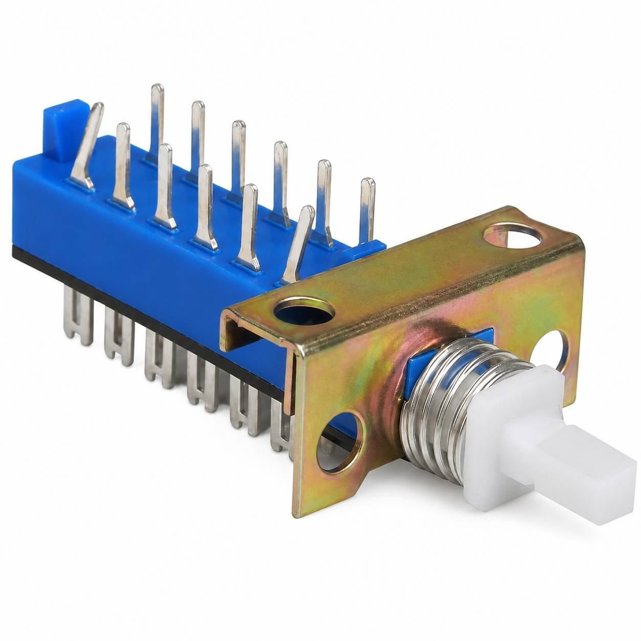 BulkyBaba 10-Pin Modular Push ON/OFF Button Switch for Amplifiers and Audio Systems