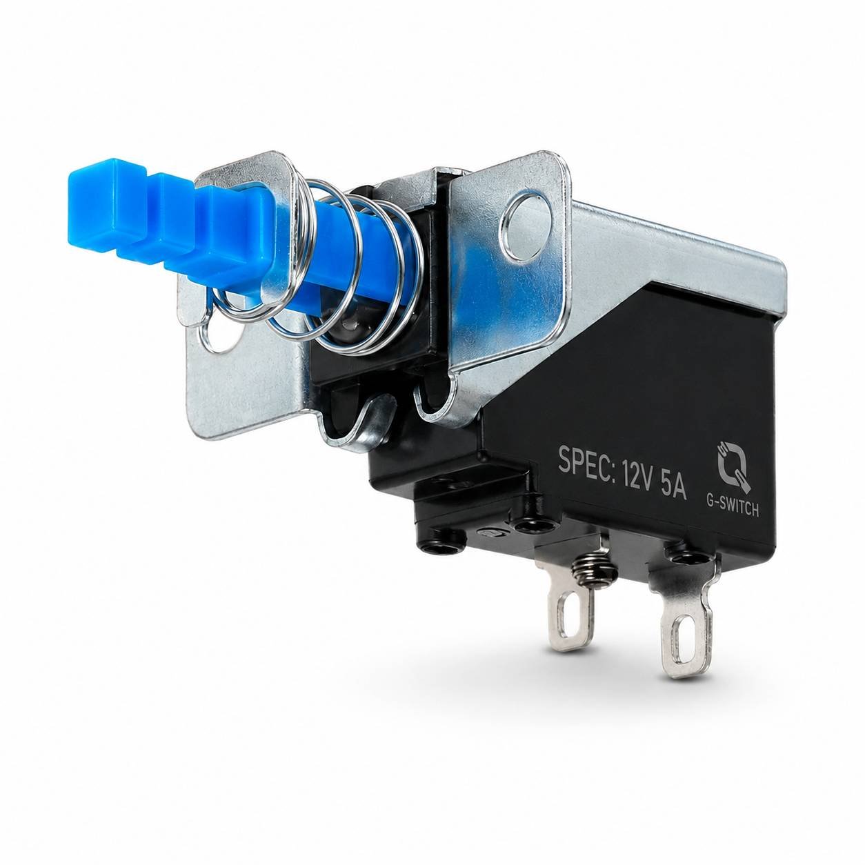 BulkyBaba 12V 5A Heavy Duty Push Button Switch (SPST) with Panel Mount Bracket