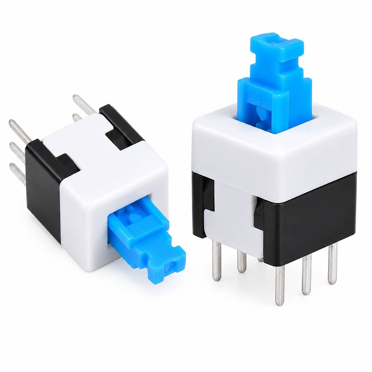 BulkyBaba 6-Pin DPDT Mini Push Button Switch - PCB Mount Tactile Power Switch