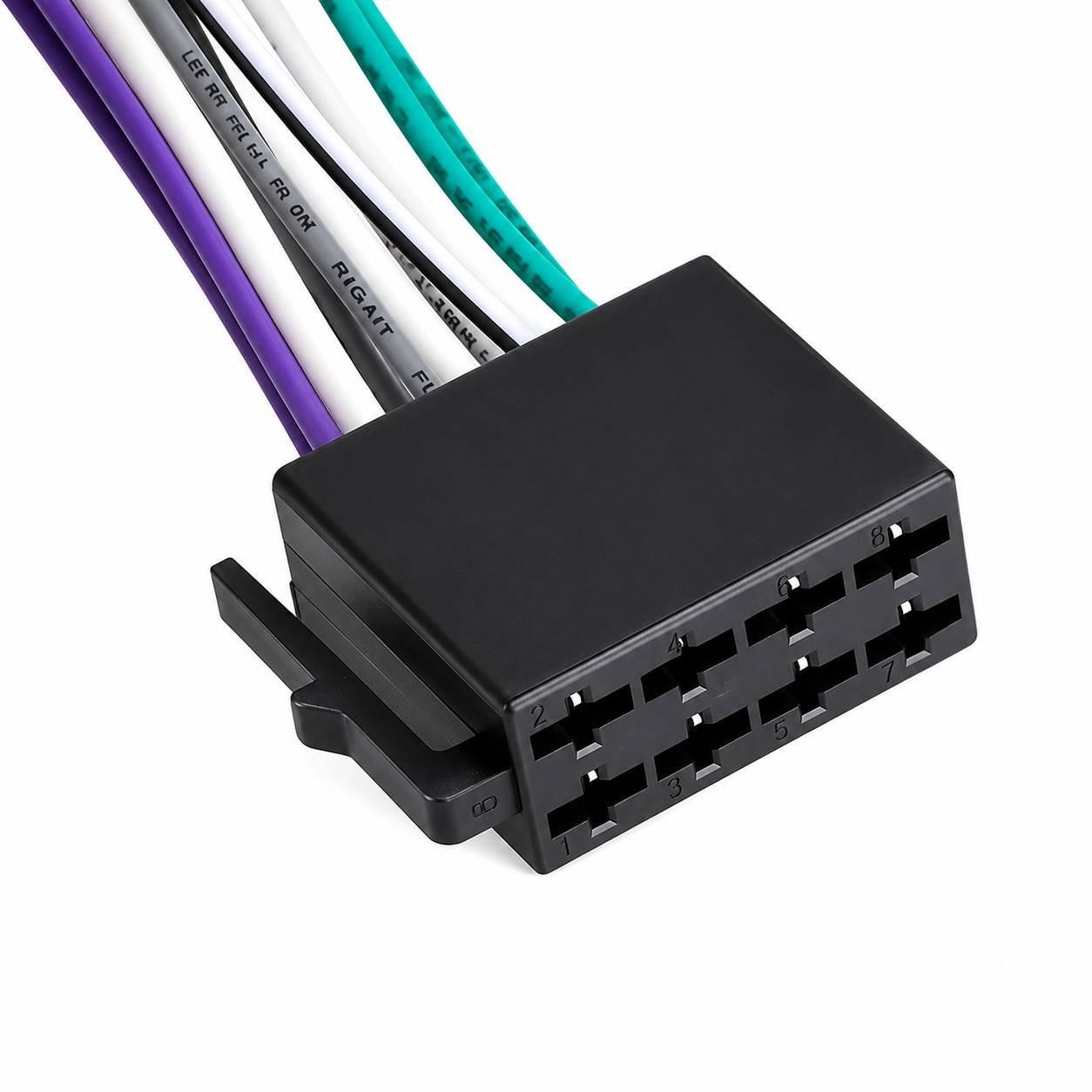 BulkyBaba Universal 8-Pin ISO Car Radio Wiring Harness Adapter Connector Cable