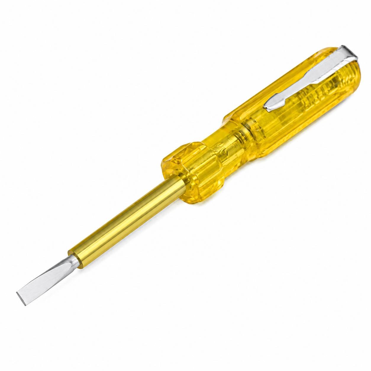 BulkyBaba Electrical Voltage Tester Screwdriver Pen with Neon Indicator & Pocket Clip for Circuit Safety