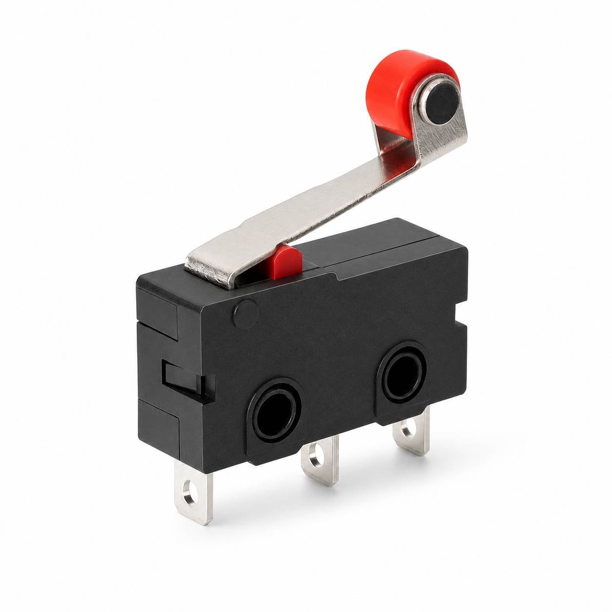 BulkyBaba 6A 250V AC Micro Limit Switch – SPDT 3-Pin with Hinge Roller Lever Actuator for Automation & Robotics