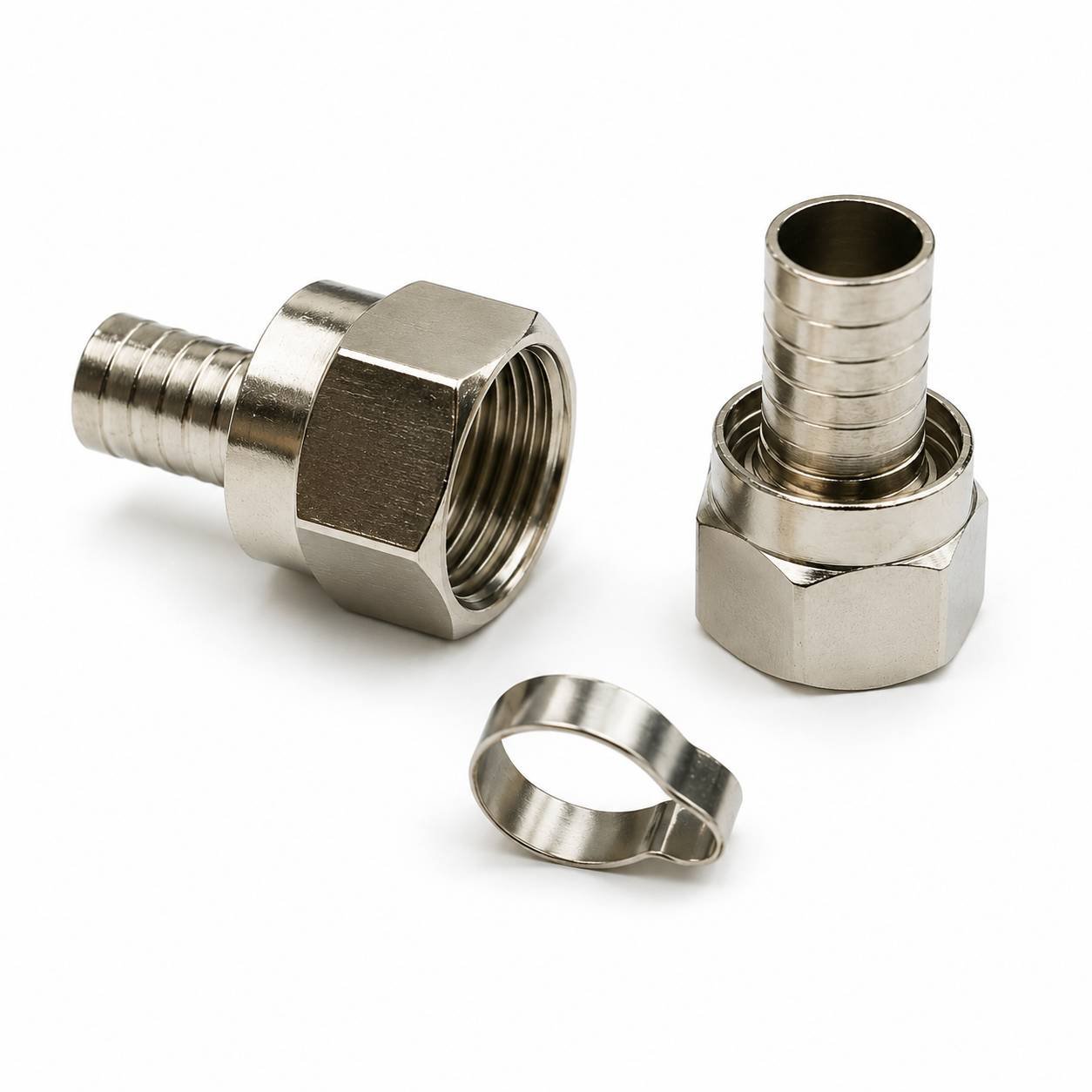 10 Pcs RG6 F-Type Crimp Connectors with Ring | Male Coaxial Cable Adapter for DTH, TV & CCTV