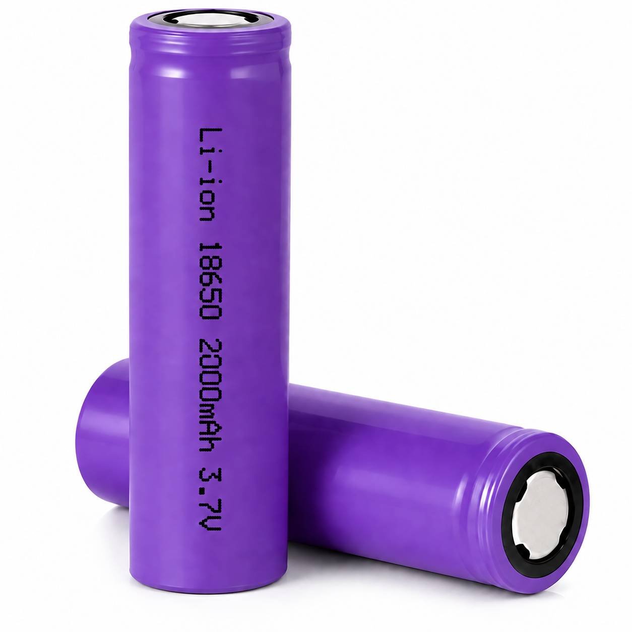 Original 18650 3.7V 2000mAh Rechargeable Li-ion Battery | Flat Top Cell for DIY & Power Banks | Bulkybaba